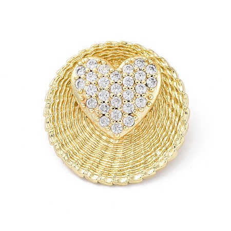 Brass Micro Pave Cubic Zirconia Pendants KK-S510-38G-02-1
