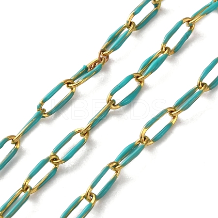 304 Stainless Steel Enamel Cable Chains CHS-R020-02G-04-1