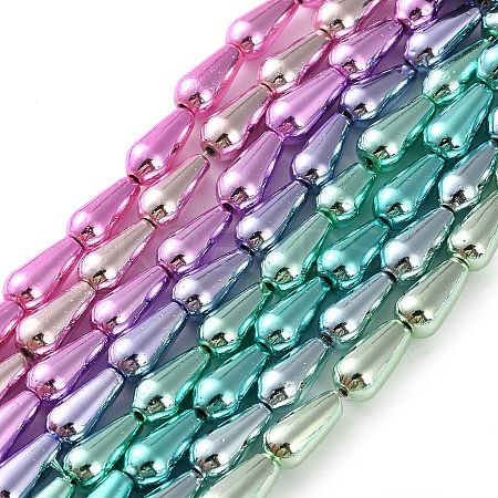Electroplated Synthetic Non-Magnetic Hematite Beads Strands G-C248-H01-8x12mm-1