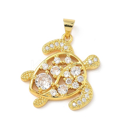 Brass Micro Pave Cubic Zirconia Pendants KK-D426-05G-1