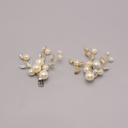 Pearl Shoe Decoration FIND-WH0096-43-1