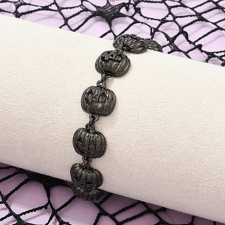 Halloween Brass Link Bracelets for Women BJEW-B149-02B-1