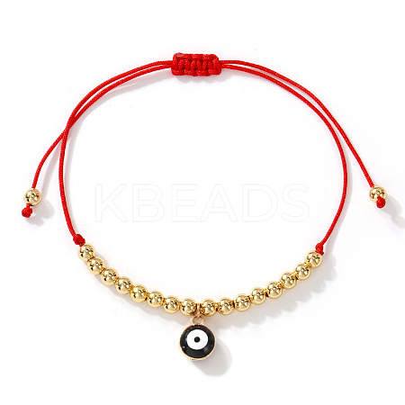Evil Eye Brass Enamel Charm Bracelets LY1525-6-1