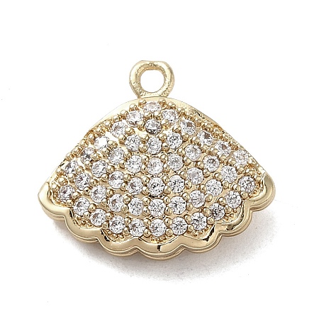 Brass Cubic Zirconia Pendents KK-M275-31G-1