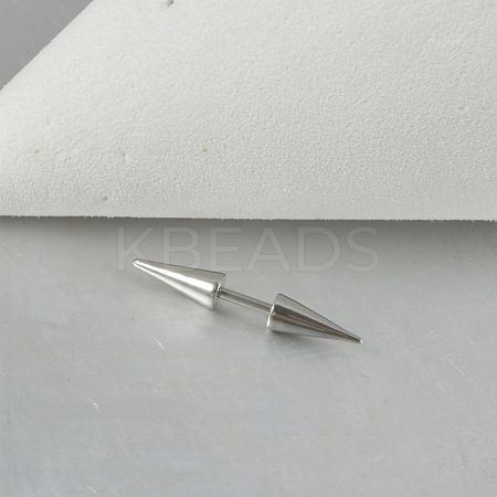 Cone 304 Stainless Steel Eyebrow Straight Barbell Rings with Spikes End WG9938B-04-1