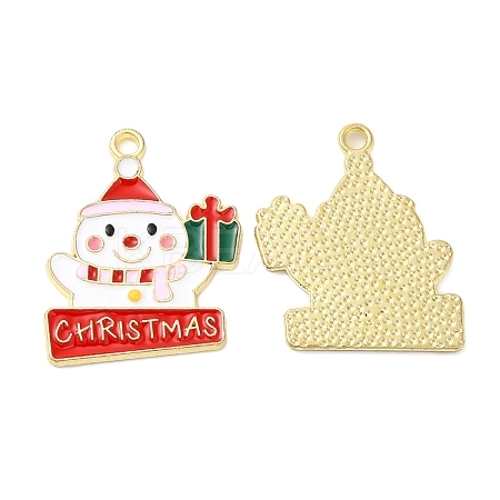 Christmas Alloy Enamel Pendants ENAM-D050-13A-02G-1