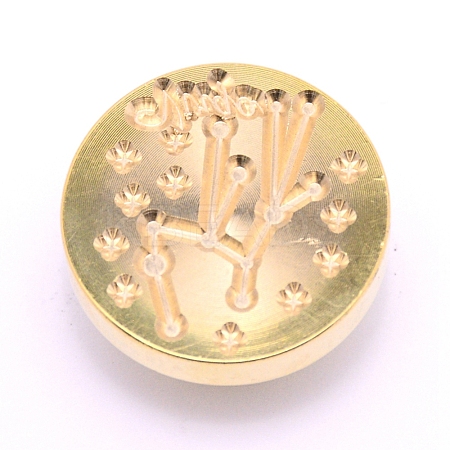 Brass Wax Sealing Stamp Head AJEW-TAC0026-01LG-06-1