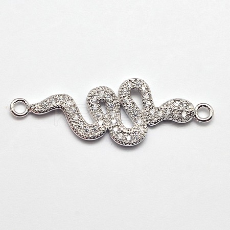 CZ Brass Micro Pave Cubic Zirconia Links X-ZIRC-L002-38P-1