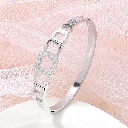 304 Stainless Steel Hinged Bangles for Women BJEW-A011-17P-1