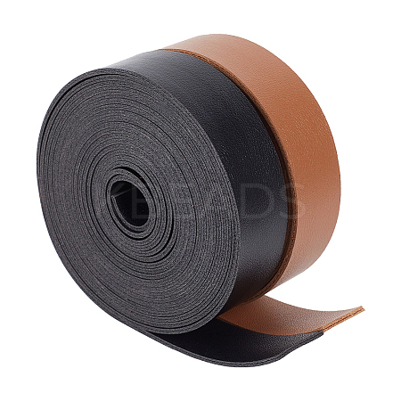 WADORN 2 Rolls 2 Colors 3 Yards Double Face Imitation Leather Cord LC-WR0001-02-1