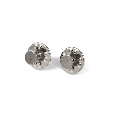 304 Stainless Steel Butterfly Clutches Pin Backs STAS-P262-03P-01-1