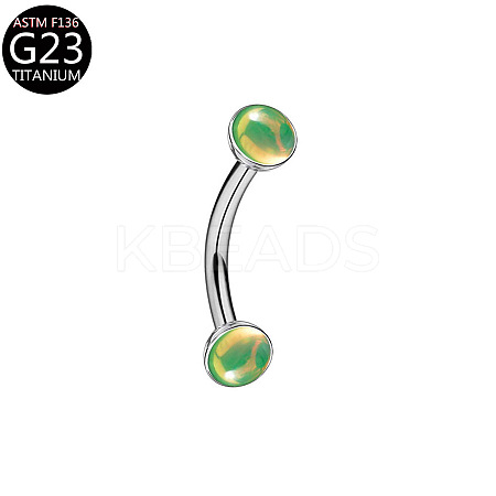 G23 Titanium Enamel Curved Barbell Eyebrow Rings WGC39D0-06-1