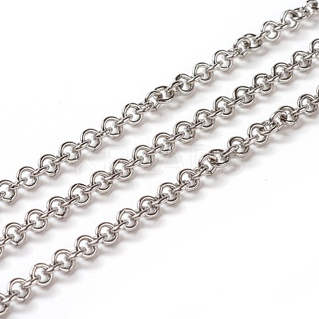 Tarnish Resistant 304 Stainless Steel Rolo Chains CHS-E016-02D-P-1