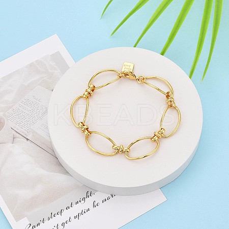 Brass Chain Bracelets BJEW-N032-01G-1