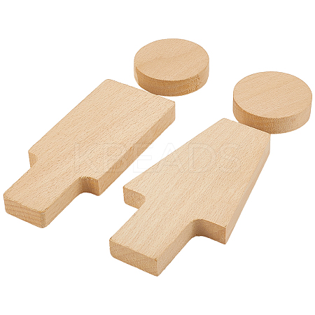 Wood Toilet Public Signs AJEW-WH20006-161-1