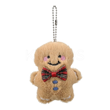 Christmas Theme Cloth Plush Doll Pendant Decorations HJEW-D030-01B-1