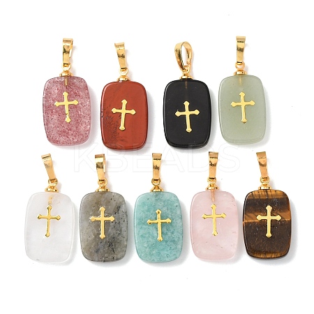 Natural Mixed Stone Pendants G-G461-06G-1