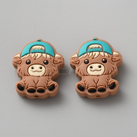 Cattle Food Grade Eco-Friendly Silicone Beads SIL-WH0018-33B-02-1
