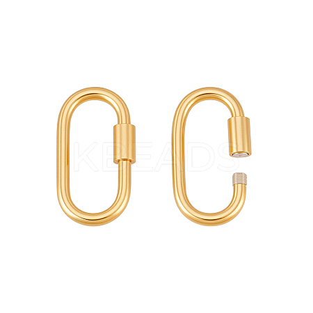 2Pcs 925 Sterling Silver Locking Carabiner Clasps STER-PH0003-94-1