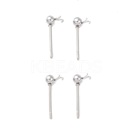 Non-Tarnish 304 Stainless Steel Ball Post Stud Earring Findings LS-STAS-Z035-03P-1
