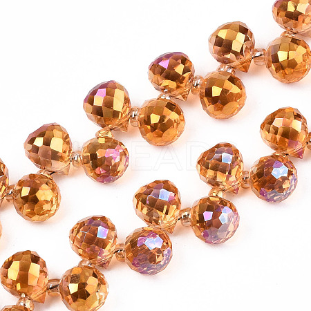 Transparent Glass Beads Strands GLAA-T006-14C-1