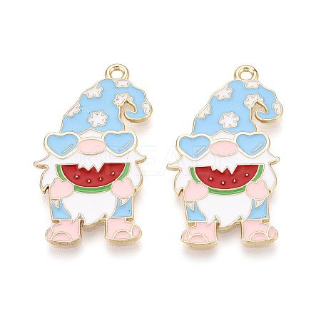 Alloy and Enamel Pendants ENAM-T021-20C-1