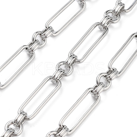 Rack Plating Brass Oval Link Chains CHC-G023-06P-1