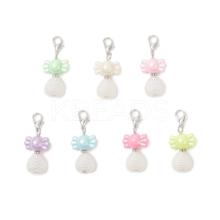 Acrylic Candy & Heart Pendant Decorations HJEW-JM04277-S-1