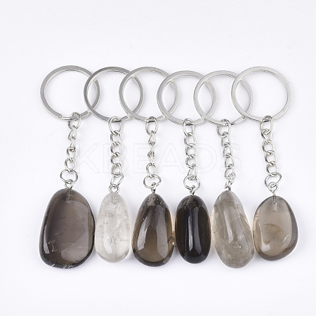 Natural Smoky Quartz Keychain G-Q484-D09-1