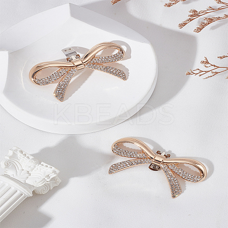 2Pcs Zinc Alloy & Crystal Rhinestone Shoe Buckle Clips FIND-LP0009-89-1