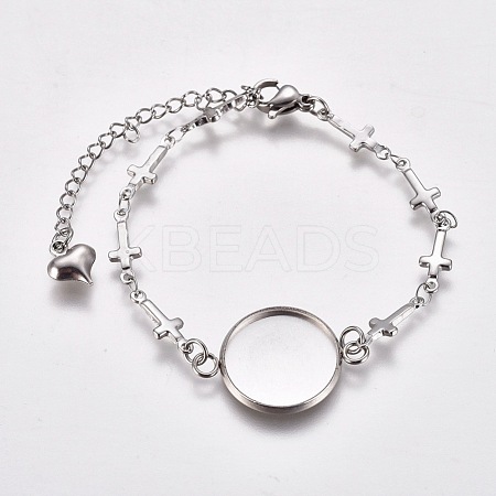Tarnish Resistant 304 Stainless Steel Bracelet Making STAS-L248-002P-1