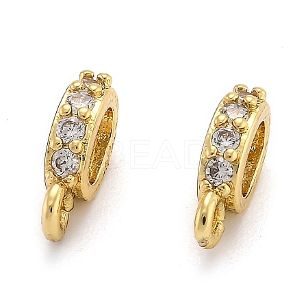 Brass Micro Pave Cubic Zirconia Tube Bails X-ZIRC-H119-11G-1