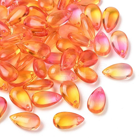 Transparent Glass Charms GLAA-O017-01F-1-1