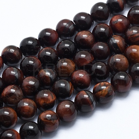 Natural Tiger Eye Bead Strands G-P370-03-8mm-1