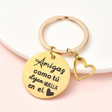 Alloy & 304 Stainless Steel Keychain KEYC-YW00094-09-1