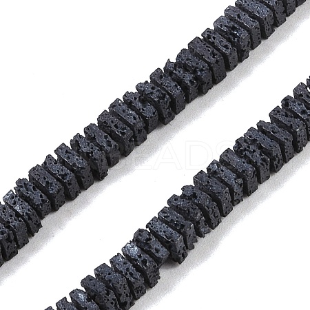 Frosted Natural Lava Rock Beads Strands G-E618-04-1