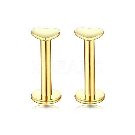 Flat Round Stainless Steel Clear Cubic Zirconia Internally Threaded Labrets WG955BE-07-1