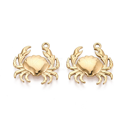 304 Stainless Steel Crab Pendants STAS-T069-35G-1