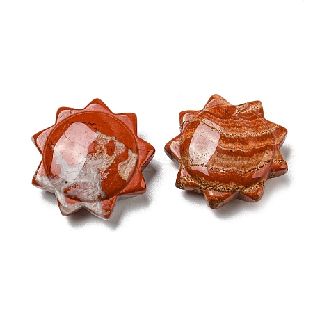 Natural Red Jasper Carved Healing Sun Figurines DJEW-D012-04D-1