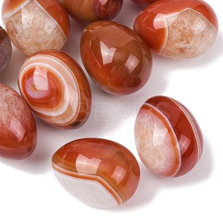 Natural Agate(Dyed & Heated) Egg Stone G-L654-H09-01-1