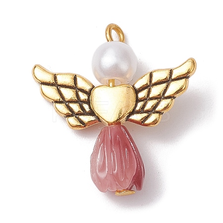 Resin Imitation Pearl Pendants PALLOY-JF02565-06-1