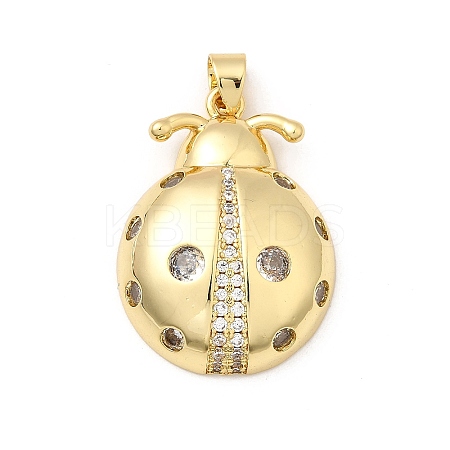 Brass Micro Pave Cubic Zirconia Pendants KK-I359-12G-1
