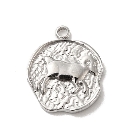 304 Stainless Steel Pendants STAS-B074-08P-03-1