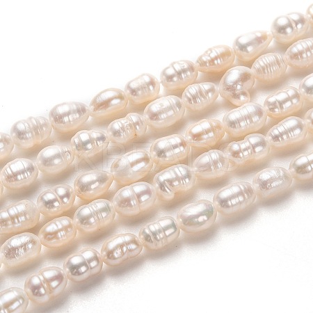 Natural Cultured Freshwater Pearl Beads Strands X-PEAR-J005-60-1