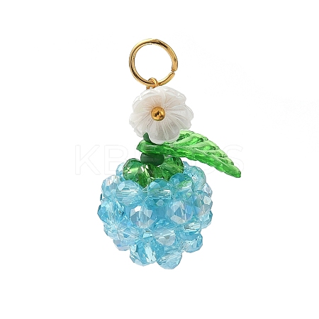 Transparent Glass Pendants PALLOY-MZ00905-03-1