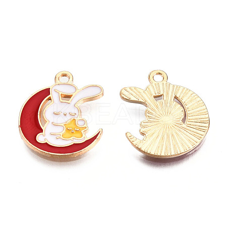 Alloy Enamel Pendants ENAM-N054-90E-1