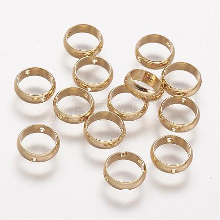 Rack Plating Brass Bead Frames KK-A142-010G-1
