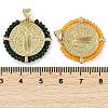 Brass Micro Pave Cubic Zirconia Pendants KK-U032-05G-2