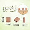 240Pcs 2-Hole Baking Paint Opaque Colours Glass Seed Beads SEED-SC0001-12G-2