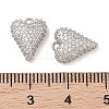 Brass Micro Pave Clear Cubic Zirconia Pendants KK-S388-01P-01-3
